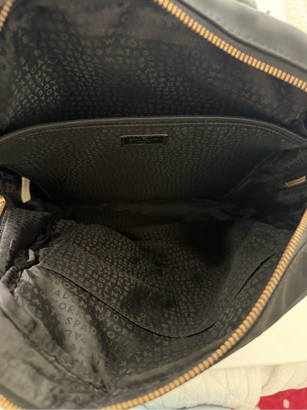 kate spade Black Nylon Backpack with Gold Accents - Picture 3 of 8